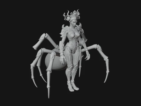 Spider Queen Statue Design 4 - 3D Print Model 3D Print Model