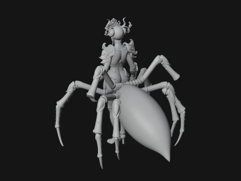 Spider Queen Statue Design 4 - 3D Print Model 3D Print Model