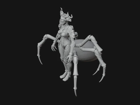Spider Queen Statue Design 4 - 3D Print Model 3D Print Model