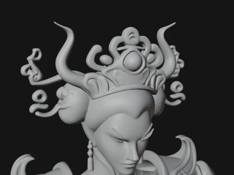 Spider Queen Statue Design 4 - 3D Print Model 3D Print Model