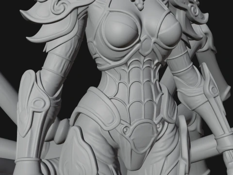 Spider Queen Statue Design 4 - 3D Print Model 3D Print Model