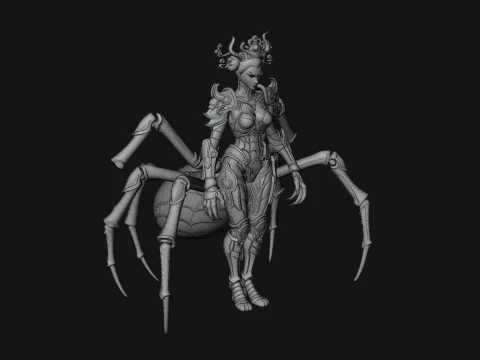 Spider Queen Statue Design 4 - 3D Print Model 3D Print Model