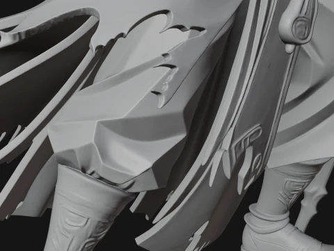 Witch Hat Sorcerer Statue Design 3 - 3D Print Model 3D Print Model