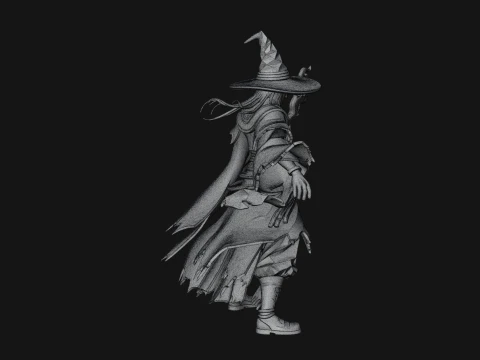 Witch Hat Sorcerer Statue Design 3 - 3D Print Model 3D Print Model