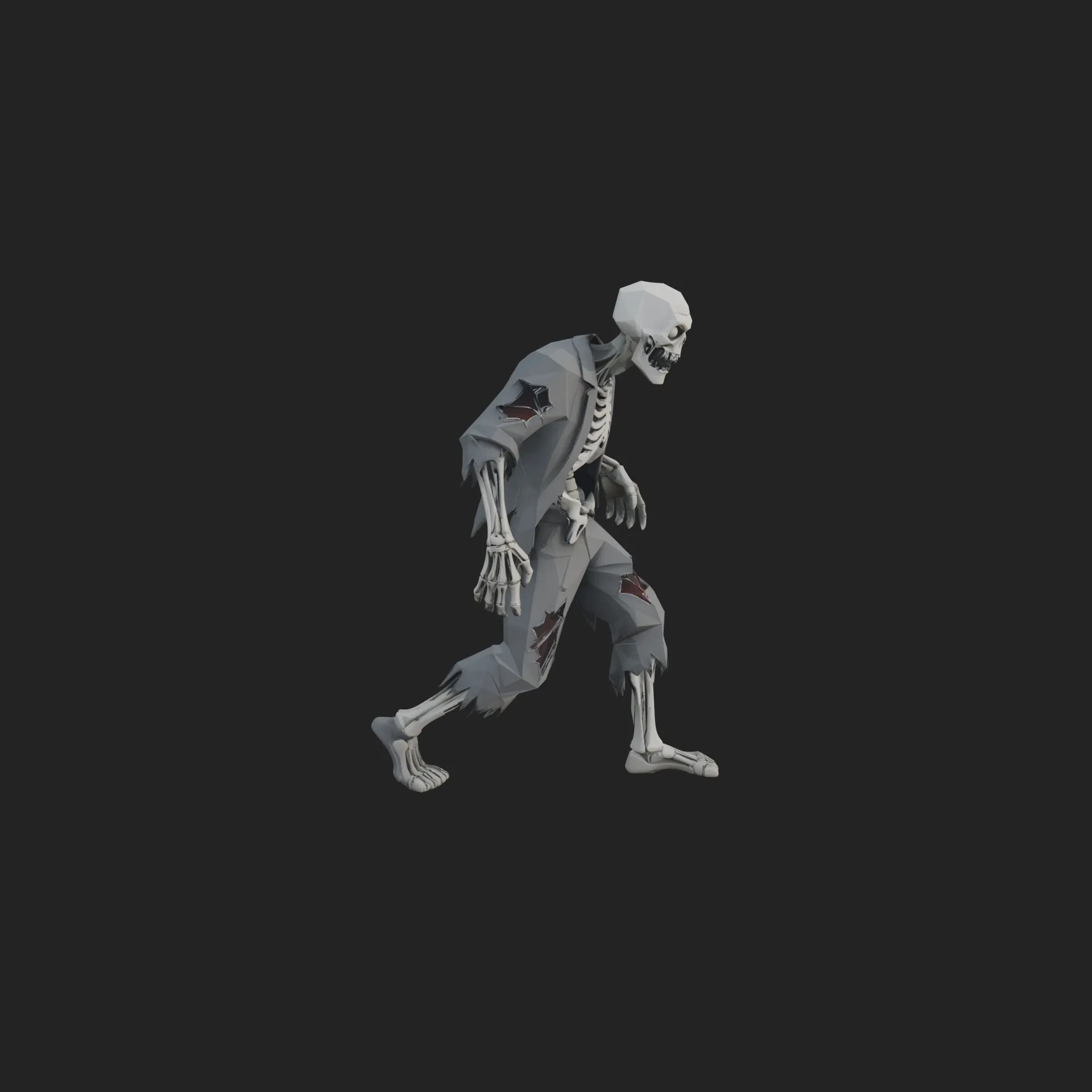Walking Zombie Statue Design 3 - 3D Print Model 3D Print Model .c4d .max .obj .3ds .fbx .stl .blend 