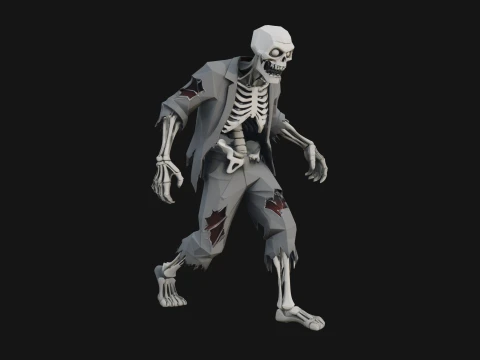Walking Zombie Statue Design 3 - 3D Print Model 3D Print Model