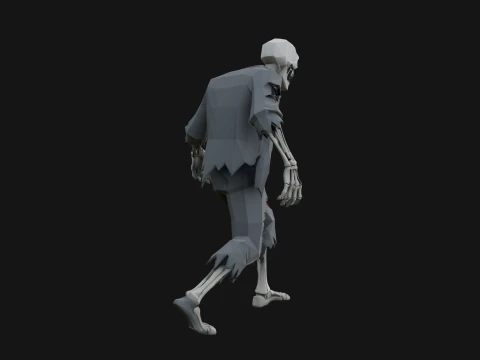 Walking Zombie Statue Design 3 - 3D Print Model 3D Print Model