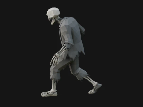 Walking Zombie Statue Design 3 - 3D Print Model 3D Print Model