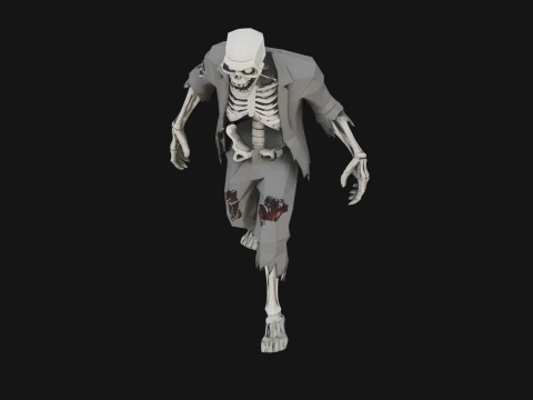 Walking Zombie Statue Design 3 - 3D Print Model 3D Print Model