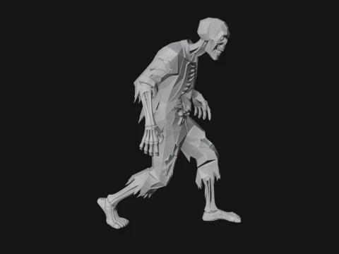 Walking Zombie Statue Design 3 - 3D Print Model 3D Print Model