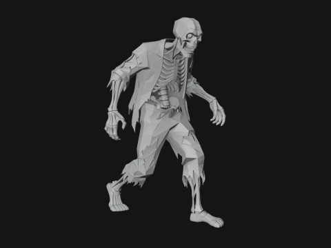 Walking Zombie Statue Design 3 - 3D Print Model 3D Print Model