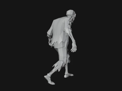 Walking Zombie Statue Design 3 - 3D Print Model 3D Print Model