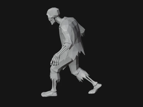 Walking Zombie Statue Design 3 - 3D Print Model 3D Print Model