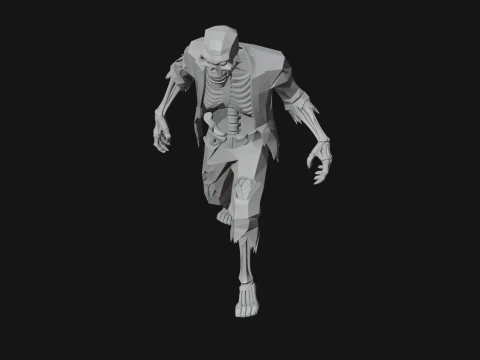 Walking Zombie Statue Design 3 - 3D Print Model 3D Print Model
