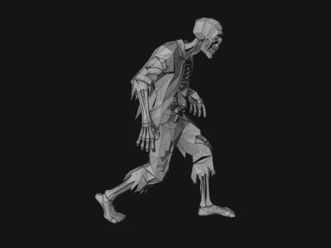 Walking Zombie Statue Design 3 - 3D Print Model 3D Print Model