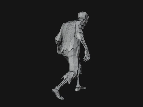 Walking Zombie Statue Design 3 - 3D Print Model 3D Print Model