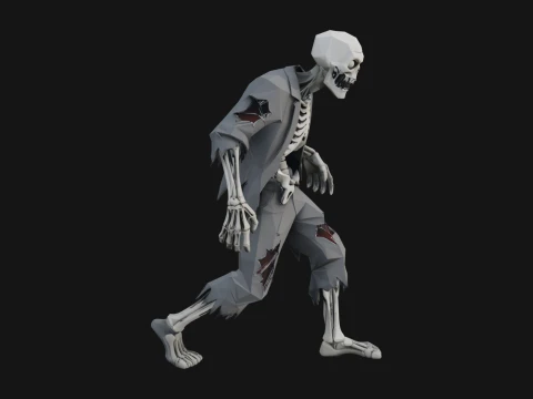 Walking Zombie Statue Design 3 - 3D Print Model 3D Print Model