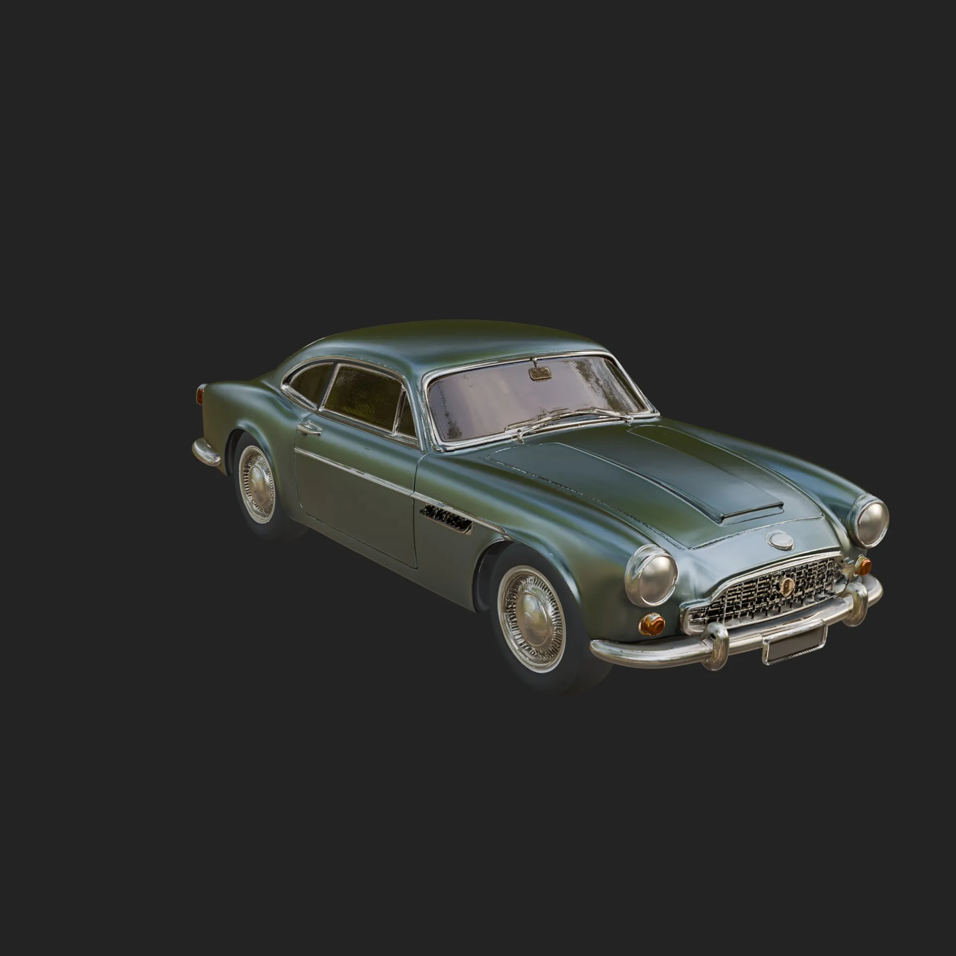 Vintage Sports Coupe Model Design 3 - 3D Print Model 3D Print Model .c4d .max .obj .3ds .fbx .stl .blend 