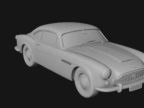 Vintage Sports Coupe Model Design 3 - 3D Print Model 3D Print Model