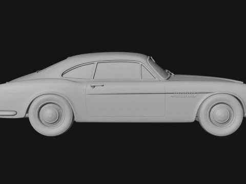 Vintage Sports Coupe Model Design 3 - 3D Print Model 3D Print Model