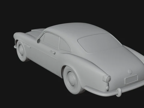 Vintage Sports Coupe Model Design 3 - 3D Print Model 3D Print Model