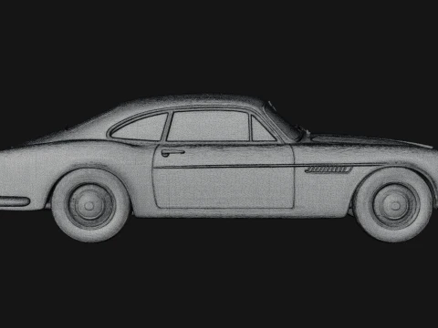 Vintage Sports Coupe Model Design 3 - 3D Print Model 3D Print Model