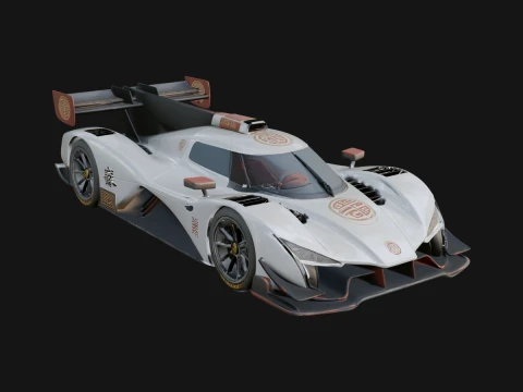 Endurance Prototype Race Car Model Design 4 - 3D Print Model 3D Print Model