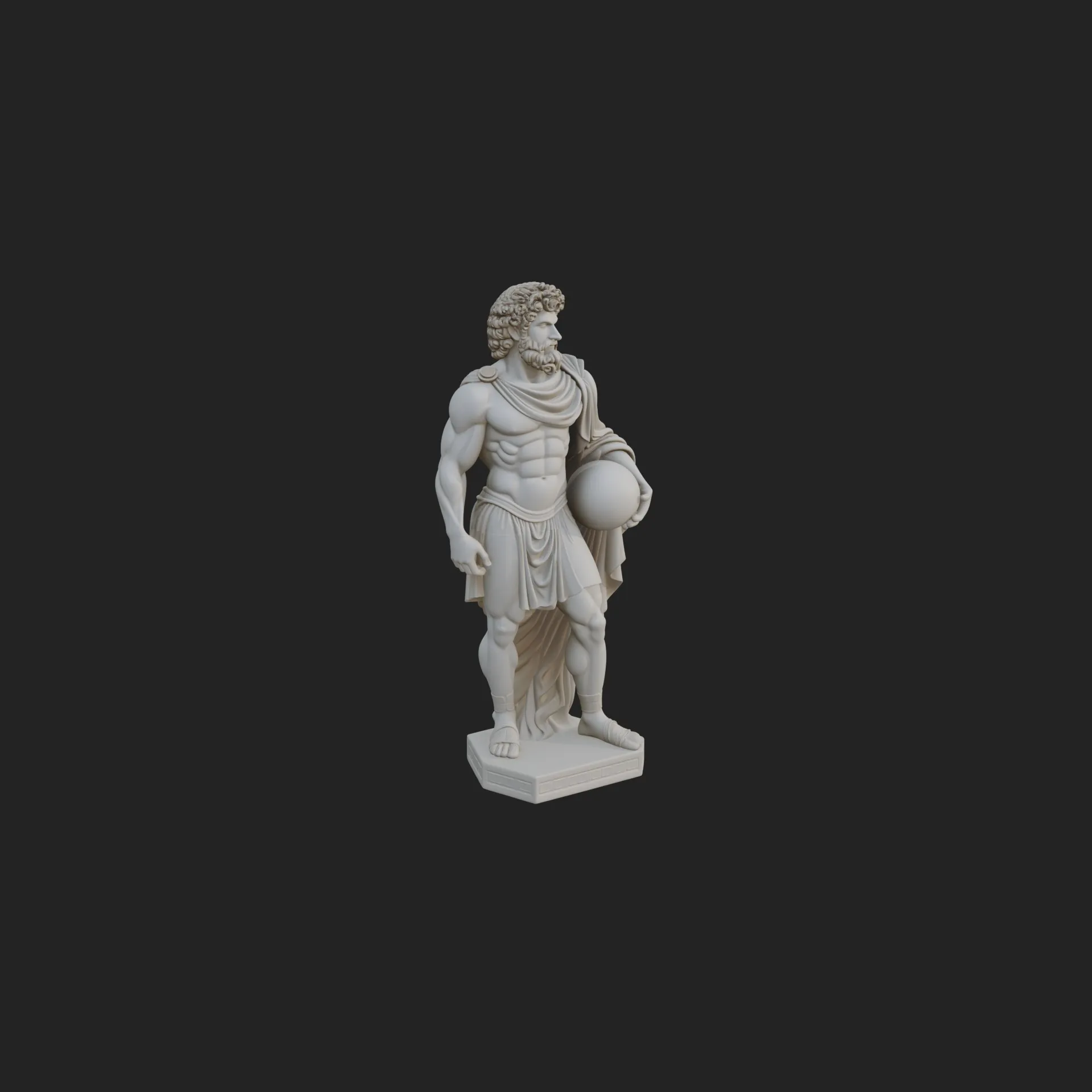 Classical Draped God Statue Design 10 - 3D Print Model 3D Print Model .c4d .max .obj .3ds .fbx .stl .blend 