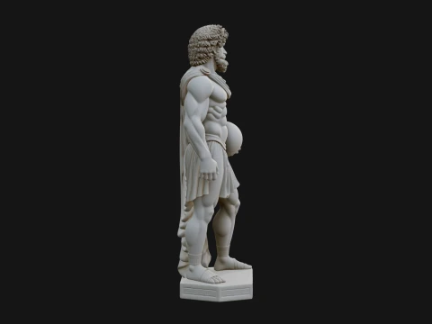Classical Draped God Statue Design 10 - 3D Print Model 3D Print Model
