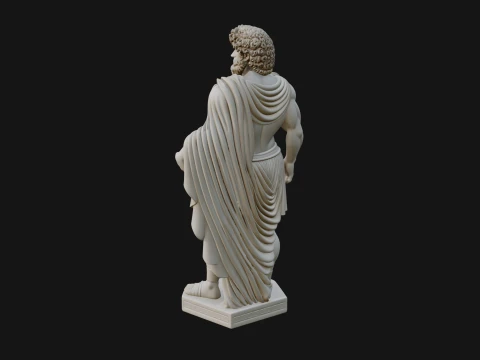 Classical Draped God Statue Design 10 - 3D Print Model 3D Print Model
