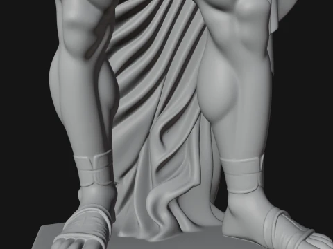 Classical Draped God Statue Design 10 - 3D Print Model 3D Print Model