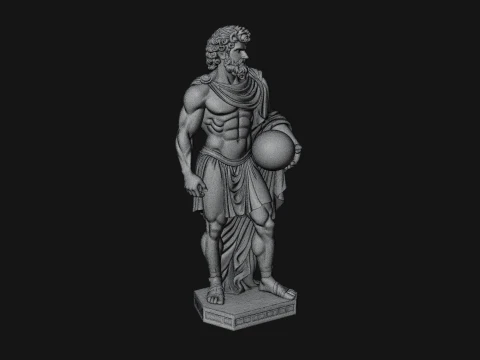 Classical Draped God Statue Design 10 - 3D Print Model 3D Print Model