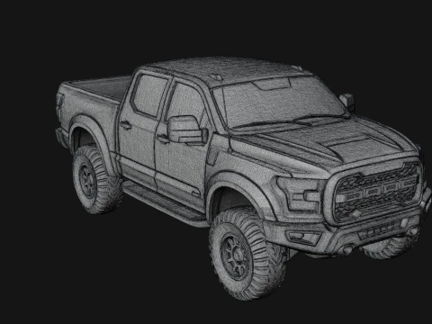 Off Road Pickup Truck Model Design 8 - 3D Print Model 3D Print Model