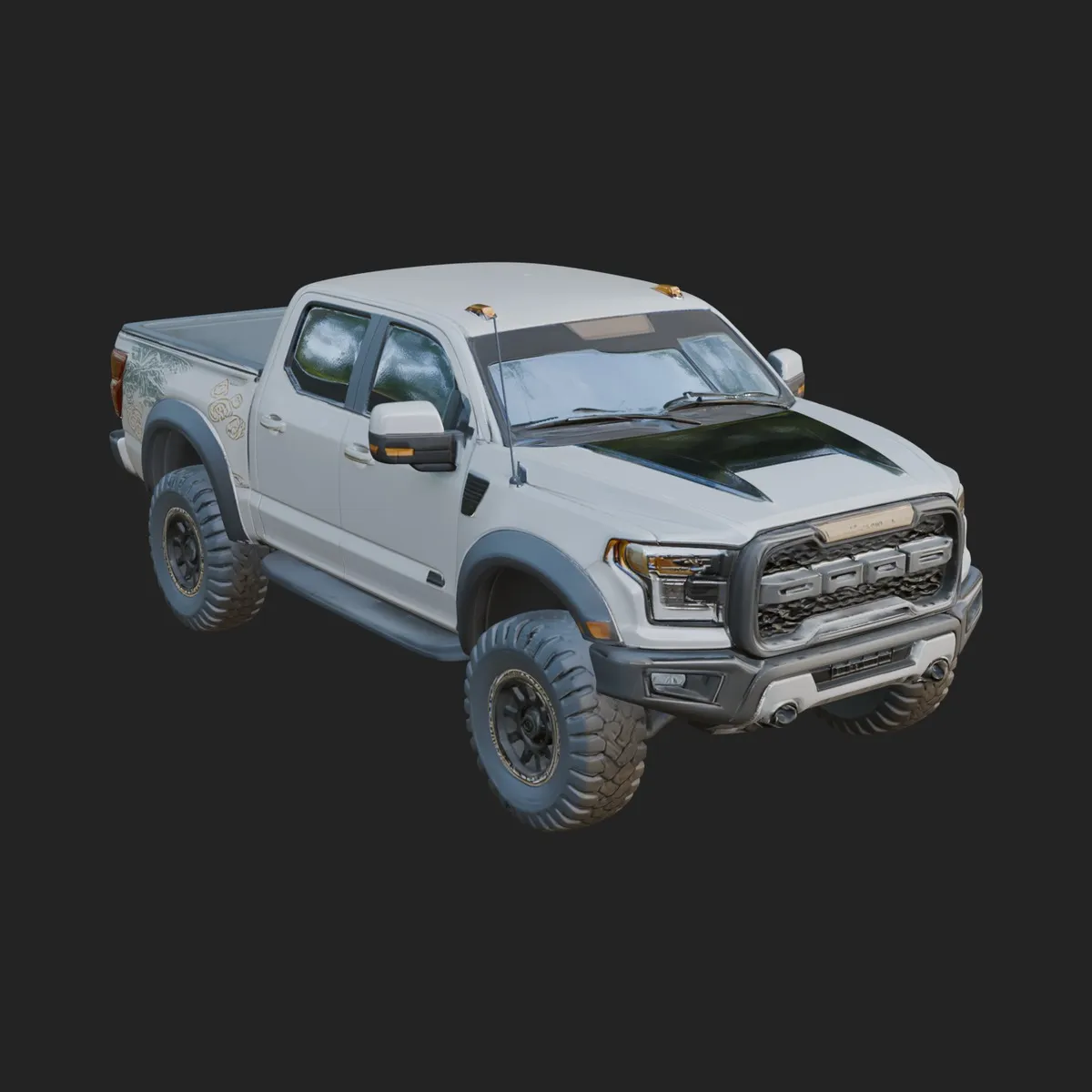 Off Road Pickup Truck Model Design 8 - 3D Print Model 3D Print Model .c4d .max .obj .3ds .fbx .stl .blend 