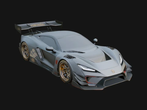 Racing Sports Car Model Design 15 - 3D Print Model 3D Print Model