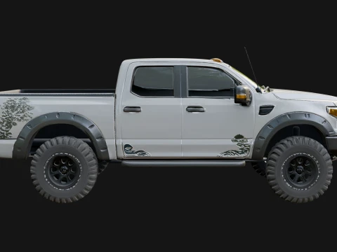 Off Road Pickup Truck Model Design 9 - 3D Print Model 3D Print Model