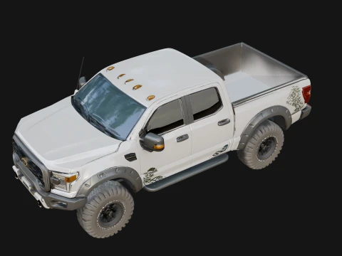 Off Road Pickup Truck Model Design 9 - 3D Print Model 3D Print Model