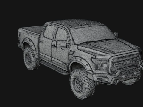 Off Road Pickup Truck Model Design 9 - 3D Print Model 3D Print Model