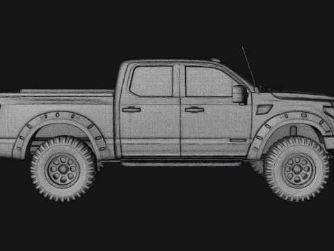 Off Road Pickup Truck Model Design 9 - 3D Print Model 3D Print Model