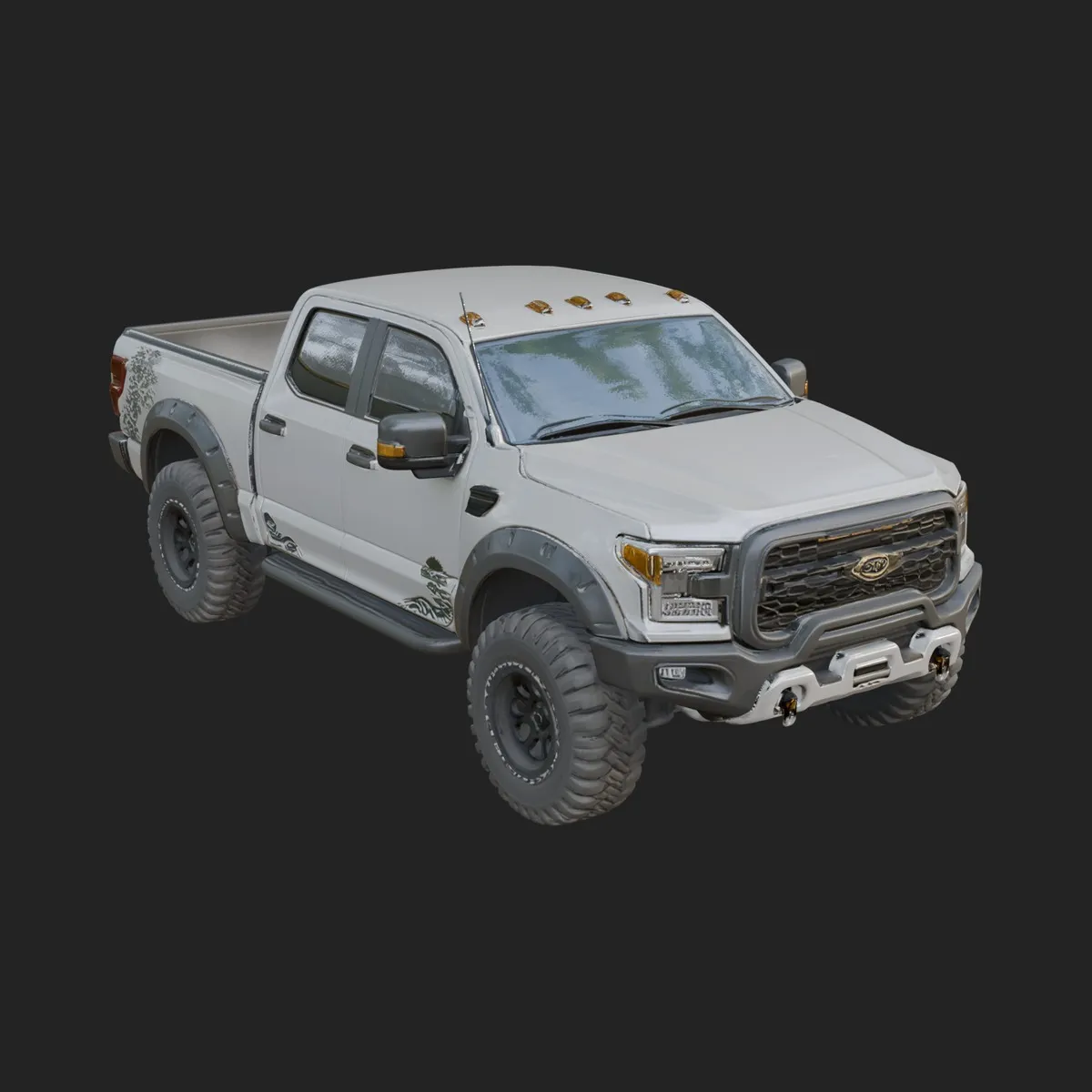 Off Road Pickup Truck Model Design 9 - 3D Print Model 3D Print Model .c4d .max .obj .3ds .fbx .stl .blend