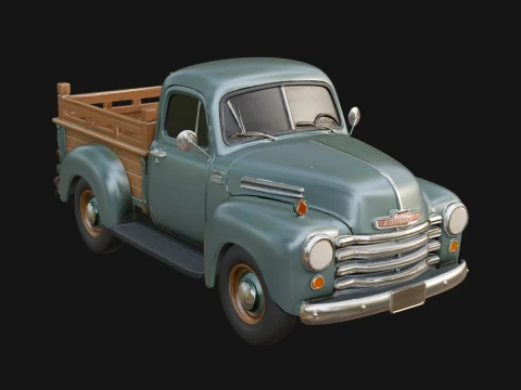 Vintage Pickup Truck Model Design 4 - 3D Print Model 3D Print Model