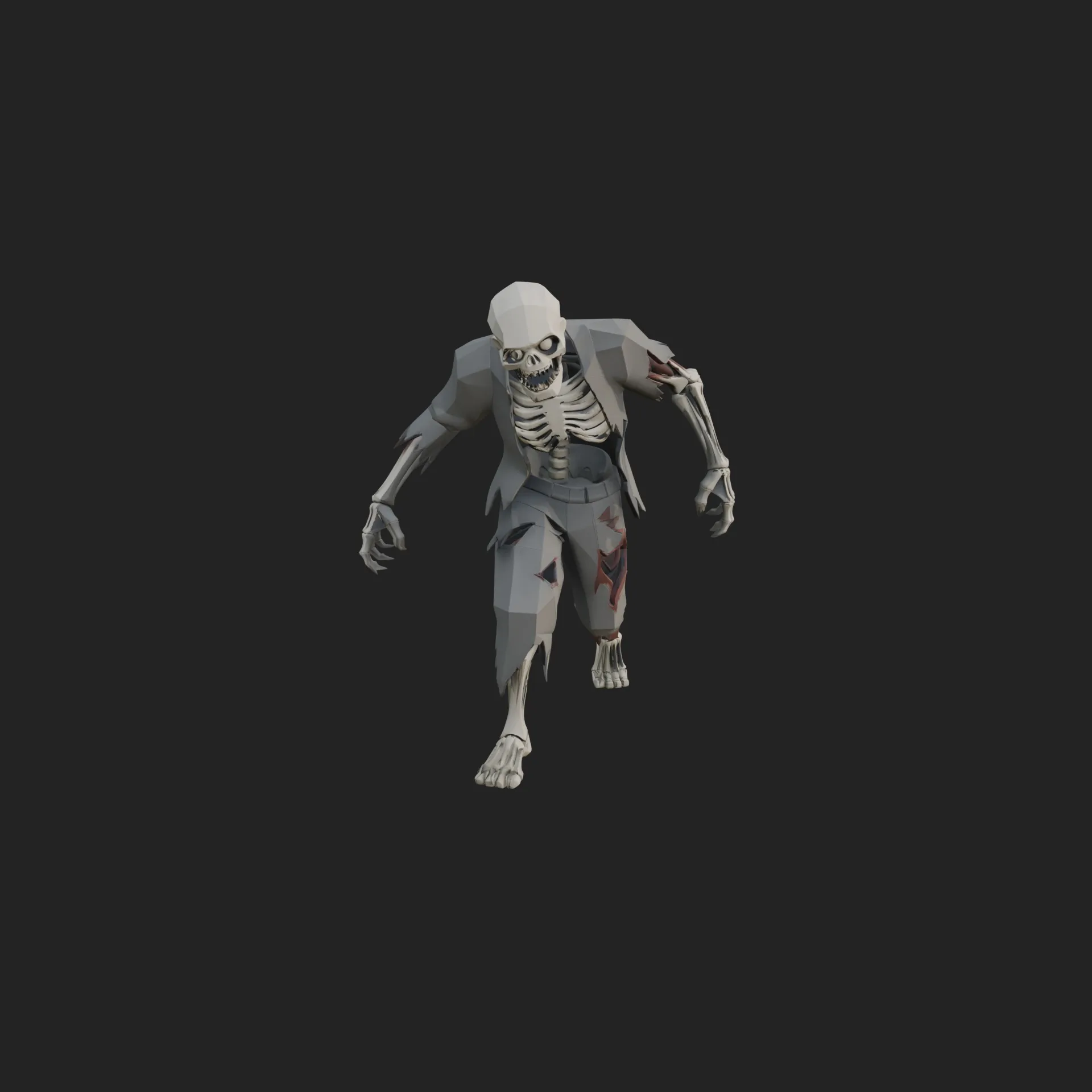 Walking Zombie Statue Design 4 - 3D Print Model 3D Print Model .c4d .max .obj .3ds .fbx .stl .blend 