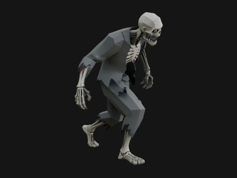 Walking Zombie Statue Design 4 - 3D Print Model 3D Print Model