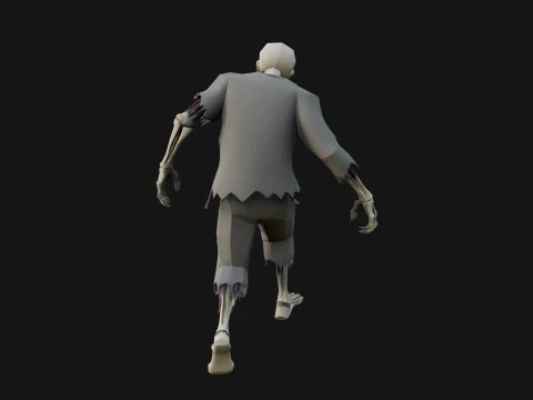 Walking Zombie Statue Design 4 - 3D Print Model 3D Print Model