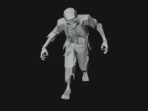 Walking Zombie Statue Design 4 - 3D Print Model 3D Print Model