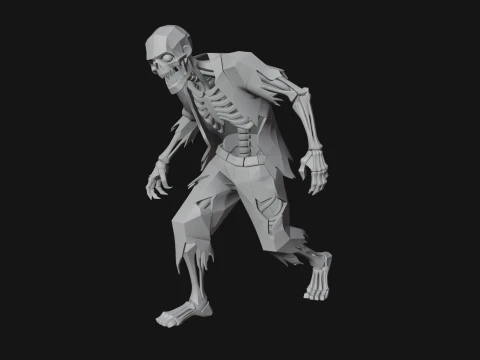 Walking Zombie Statue Design 4 - 3D Print Model 3D Print Model