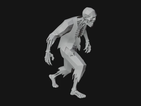 Walking Zombie Statue Design 4 - 3D Print Model 3D Print Model
