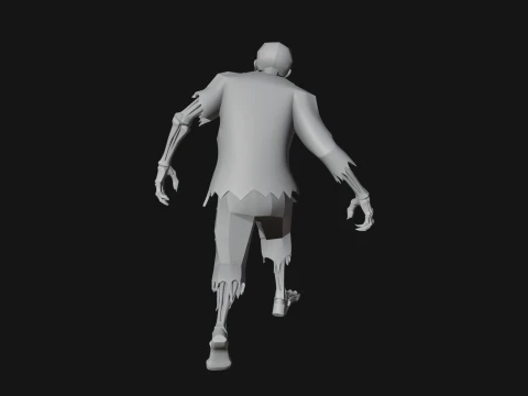 Walking Zombie Statue Design 4 - 3D Print Model 3D Print Model
