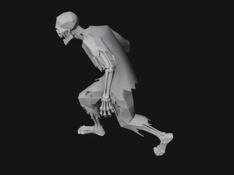 Walking Zombie Statue Design 4 - 3D Print Model 3D Print Model