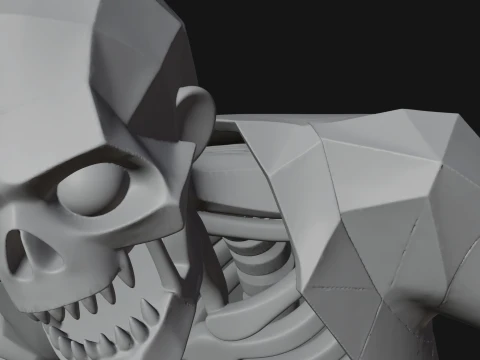 Walking Zombie Statue Design 4 - 3D Print Model 3D Print Model